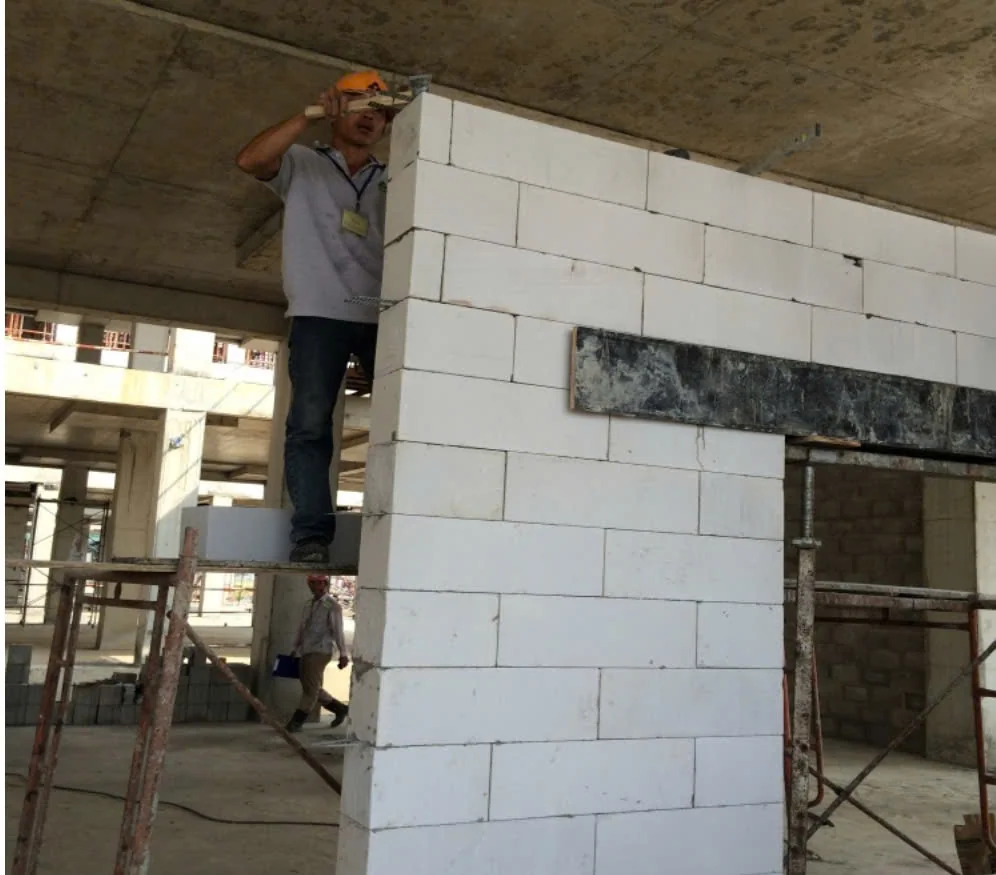 Thi công tường gạch không nung tại công trình - Cường Thịnh